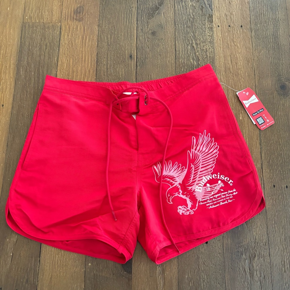Budweiser swim trunks